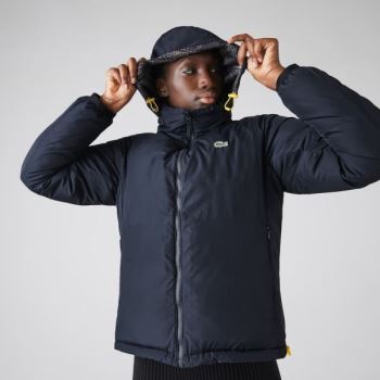 Lacoste Lacoste x National Geographic Print Quilted Jacket - Bunda Dámské Bílé / Tmavě Blankyt Blank